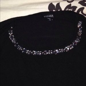 Jewel neck sweater top